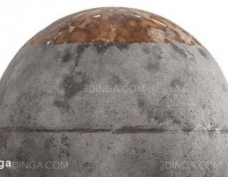 تکسچر جاده آسیب دیده با کنار جاده